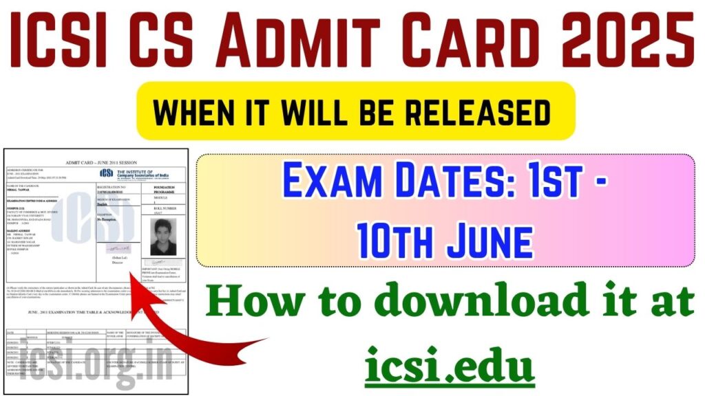 ICSI CS Admit Card 2025 