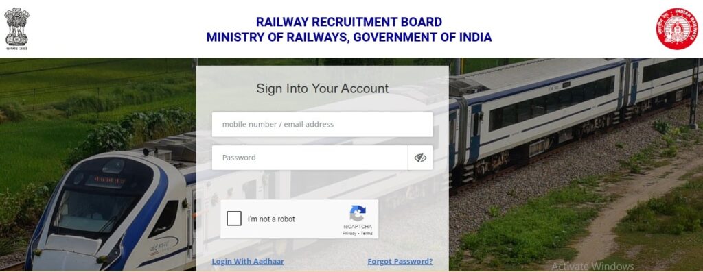 RRB login min